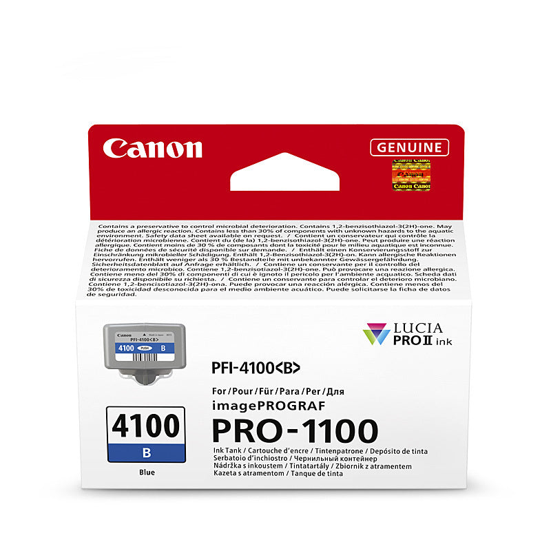 Genuine Canon PFI-4100 Blue Ink Cartridge Canon