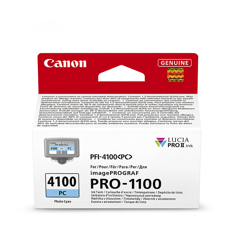 Canon PFI-4100 Photo Cyan Ink Cartridge Canon