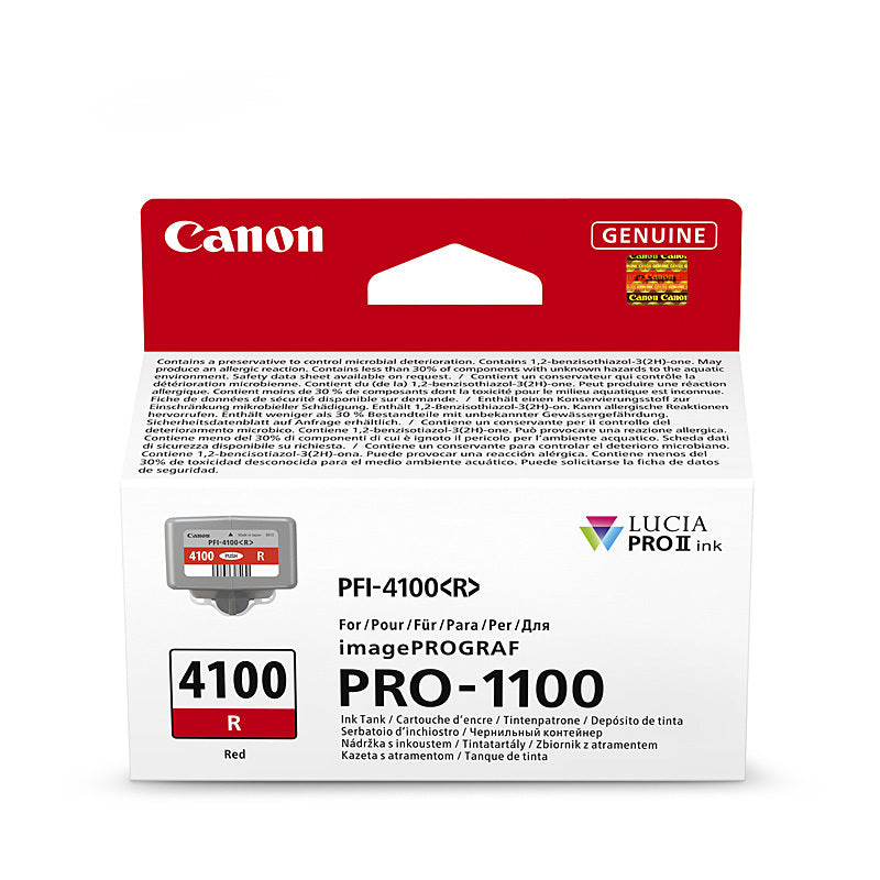 Canon PFI-4100 Red Ink Cartridge - Genuine Original Canon
