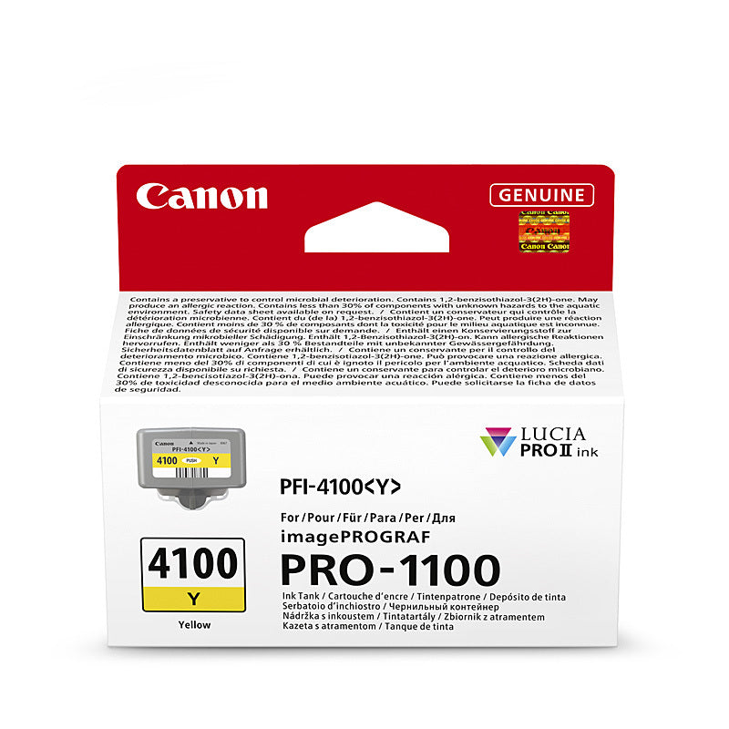 Canon PFI-4100 Yellow Ink Cartridge for imagePROGRAF Printers Canon