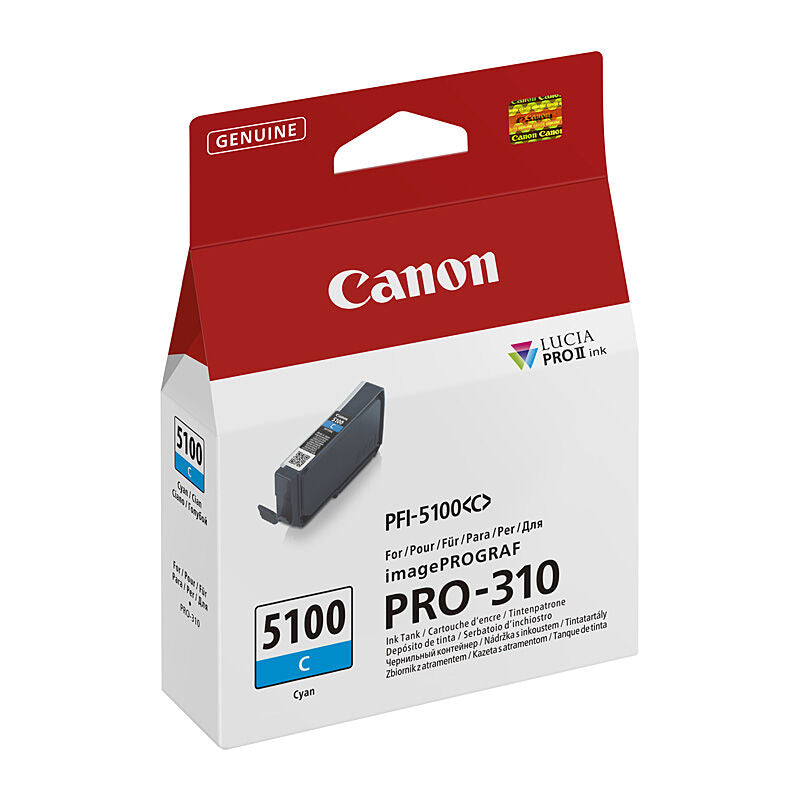 Original Canon PFI-5100 Cyan Ink Cartridge Canon