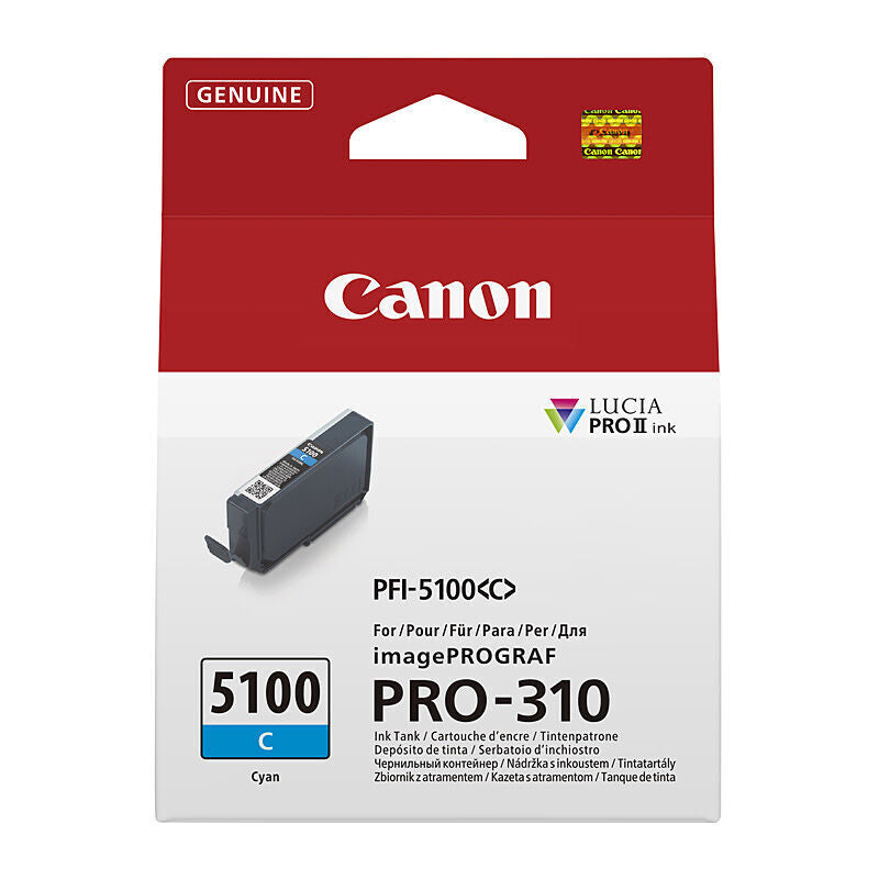 Original Canon PFI-5100 Cyan Ink Cartridge Canon