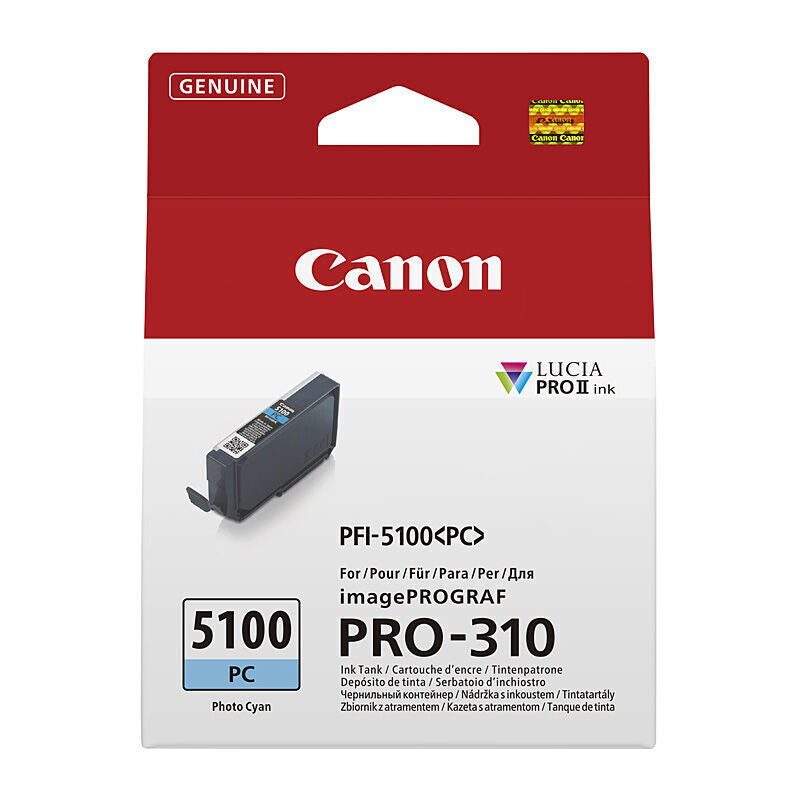 Genuine Canon PFI-5100 Photo Cyan Ink Cartridge Canon