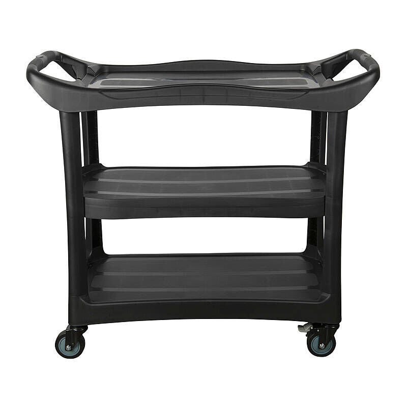 Cleanlink Black Utility Trolley | Heavy-Duty Multi-Purpose Cart Cleanlink