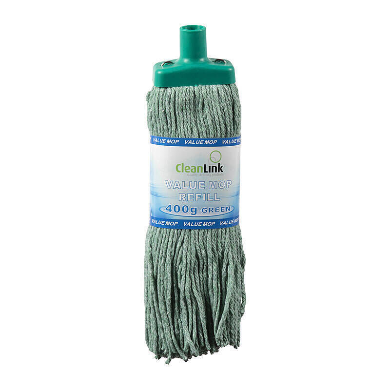 Cleanlink 400g Green Mop Head - Heavy Duty & Absorbent Cleanlink