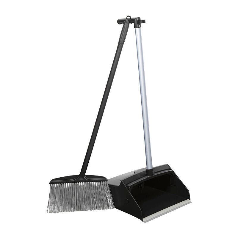 Cleanlink Black & Grey Lobby Pan & Brush Set Cleanlink