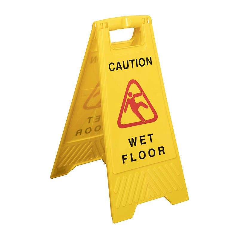 Cleanlink Yellow Wet Floor Safety Sign Cleanlink