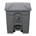 Cleanlink 30L Grey Pedal Rubbish Bin with Lid Cleanlink