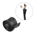 Brateck Flexible Black Cable Wrap Sleeve - Hook & Loop Organizer Brateck