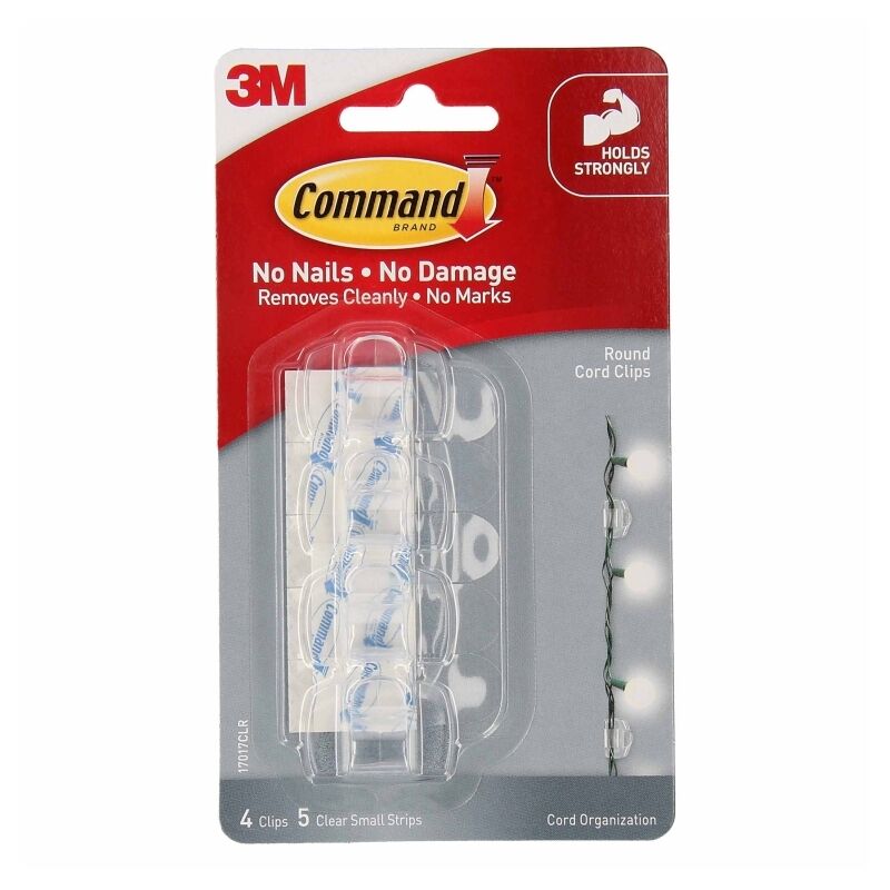 Command Cord Organiser Clips | Damage-Free Cable Management (4 Pack) Command