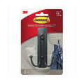 Command Double Hook - Large Matte Black (4-Pack) Command