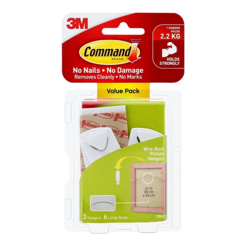Command Wire Backed Hangers Value Pack - Damage-Free Hanging (3-Pack) Command