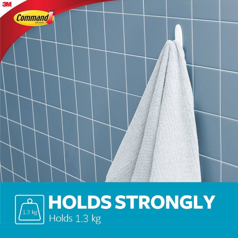 Command Wet & Dry Medium Hooks - Damage-Free for Bathroom (2-Pack) Command