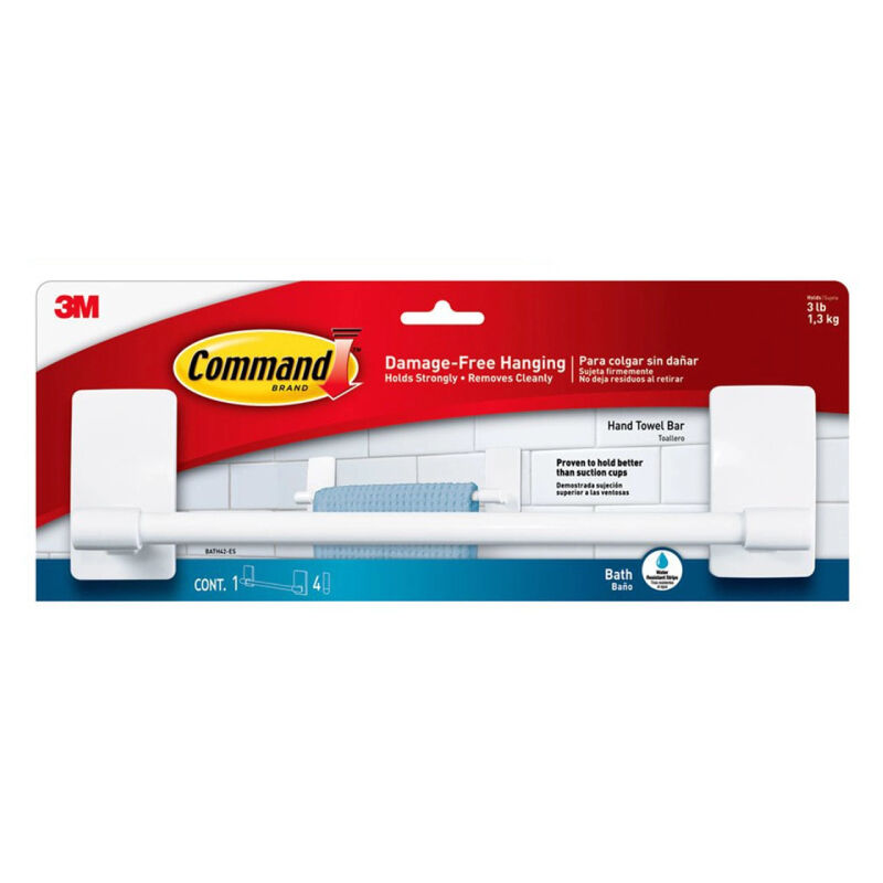 Command Damage-Free Towel Bar - Easy Install - 2 Pack Command