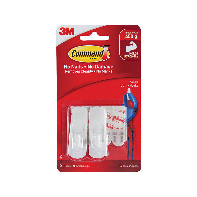 Command Small Damage-Free Hooks - 2 Pack Wall Hanging Command