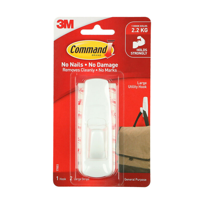 Command Large Damage-Free Hooks - 6 Pack for Easy Hanging Command