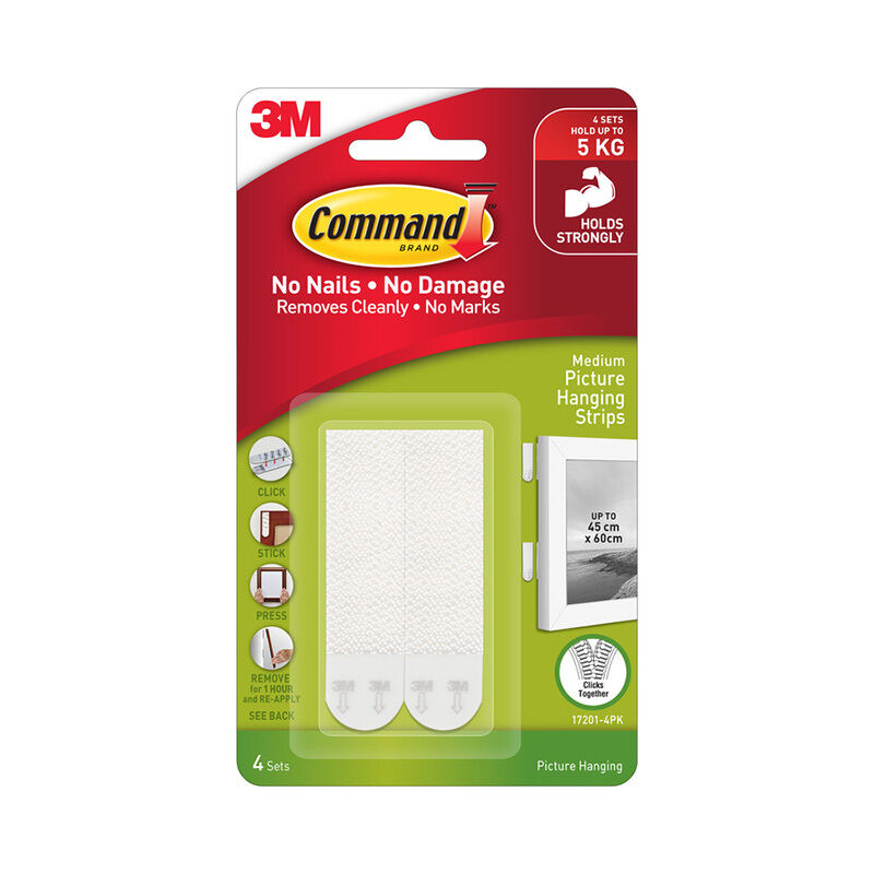 Command Medium Picture Hanging Strips - Damage-Free Wall Hanging Command