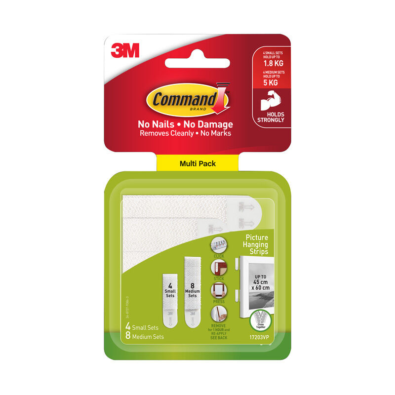Command Picture Hanging Strips S/M - Damage-Free 12-Pack Command