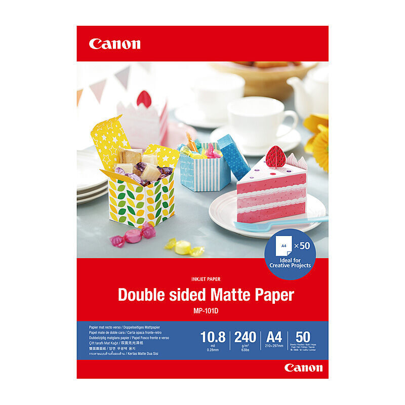 Canon MP-101DA4 Double-Sided Matte Photo Paper A4 - 50 Sheets Canon