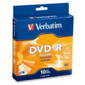 Verbatim 4.7GB 16x Blank DVD-R Discs - 10-Pack Spindle
