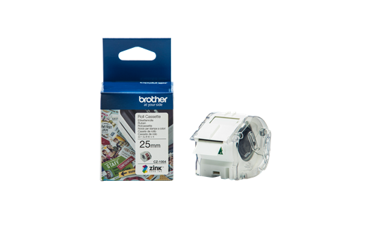 Genuine Brother CZ-1004 Full Color Label Roll for VC-500W, 25mm 