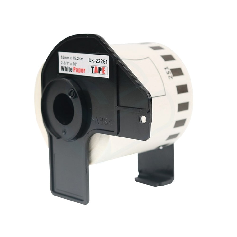 Brother DK-22251 Black/Red Continuous Paper Roll 62mm x 15.24m