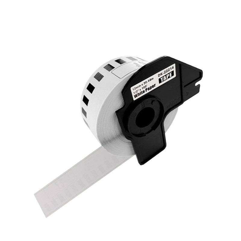 Brother QL White Continuous Thermal Label Roll 12mm Brother