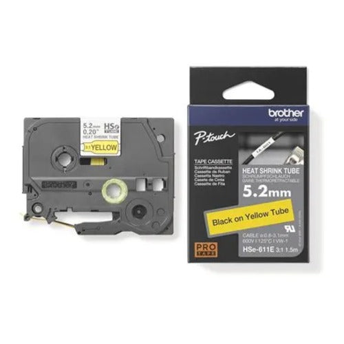Brother HSE-661E - 31.0MM BLACK ON YELLOW HEAT SHRINK TUBE CATRIDGE 3:1 (compatible with PT-E300VP/E - image 2