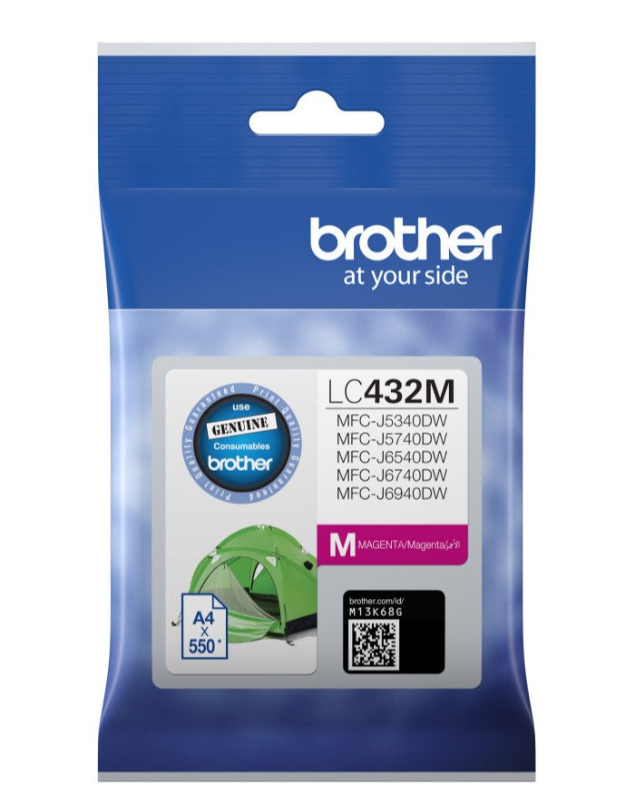 Magenta Ink Cartridge for Brother MFC-J Series Printers - Up to 550 Pages