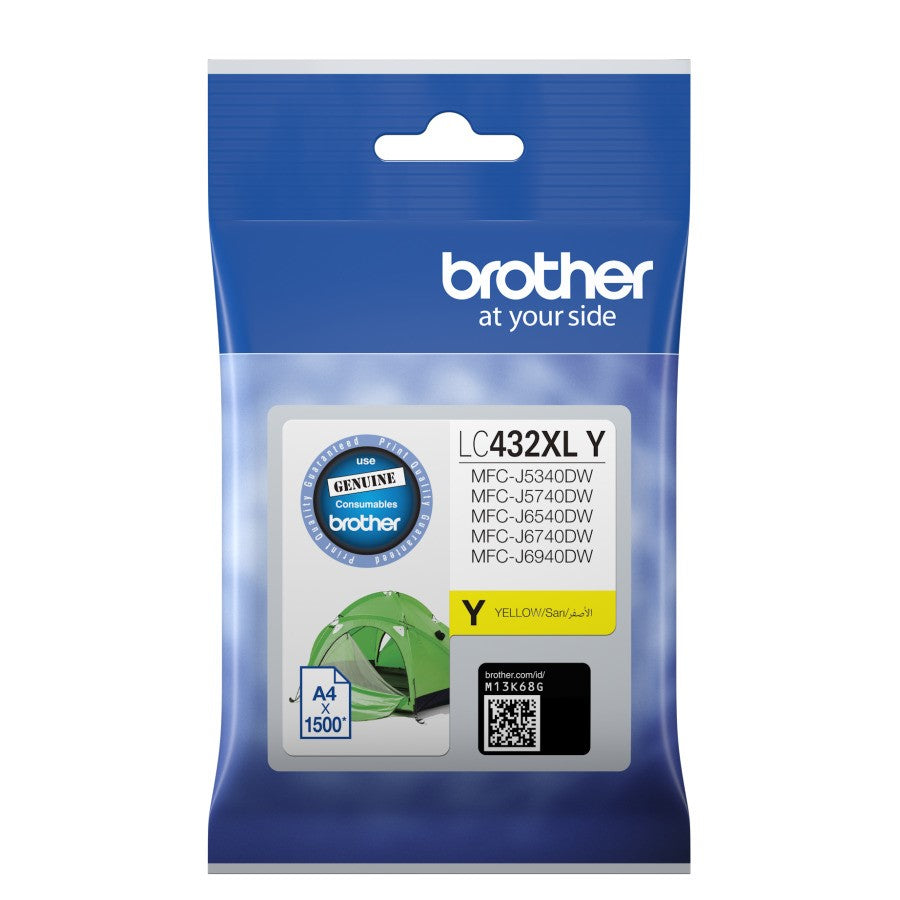 Genuine Brother Yellow Ink Cartridge for MFC-J Series - 1500 Page Yield 