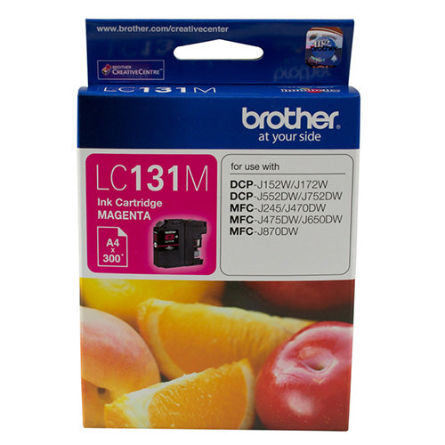 Genuine Brother LC-131M Magenta Ink Cartridge | 300 Pages 