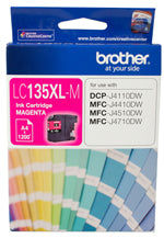 Brother LC-135 XL Magenta Ink Cartridge - High Yield, Fade Resistant