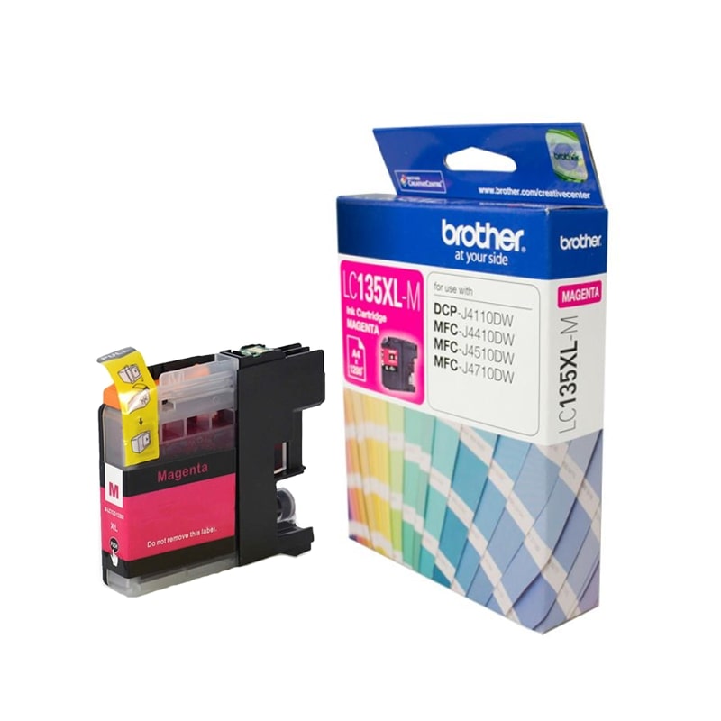 Brother LC-135 XL Magenta Ink Cartridge - High Yield, Fade Resistant
