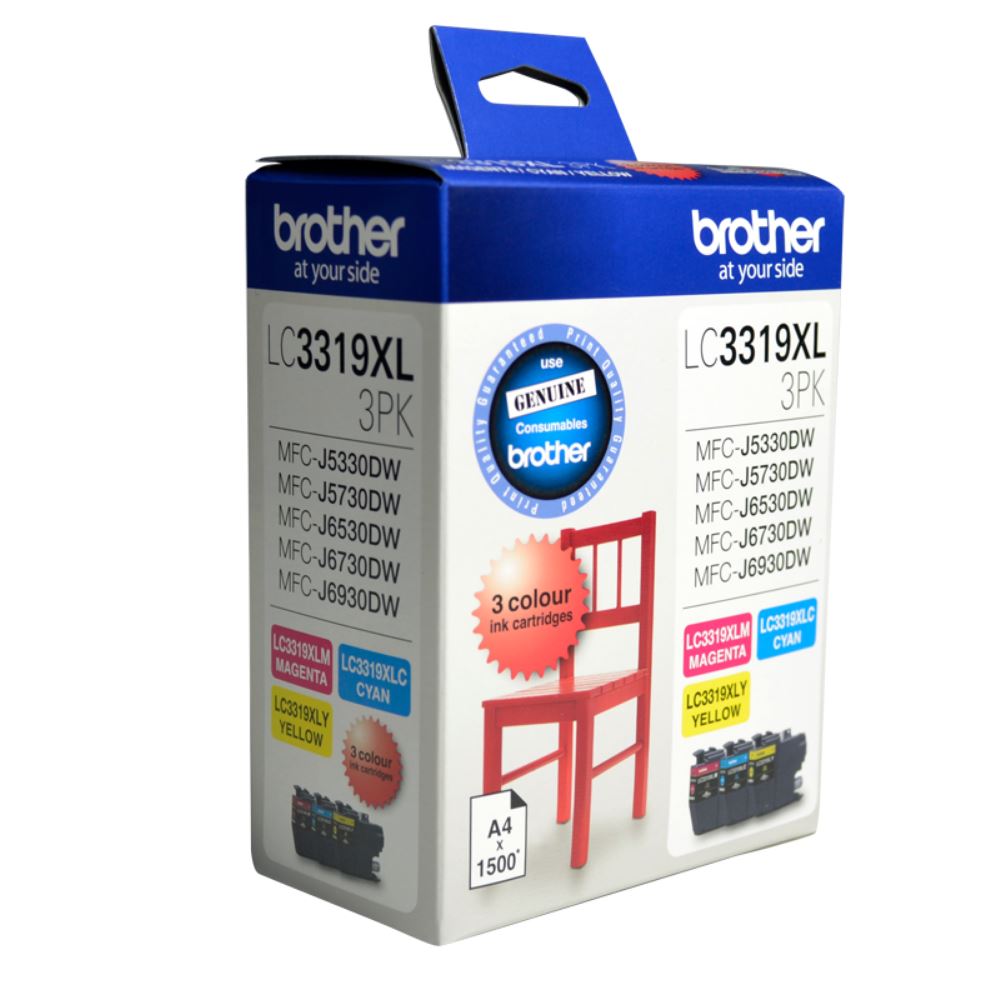 Genuine Brother CMY Ink Value Pack for MFC-J Series Printers