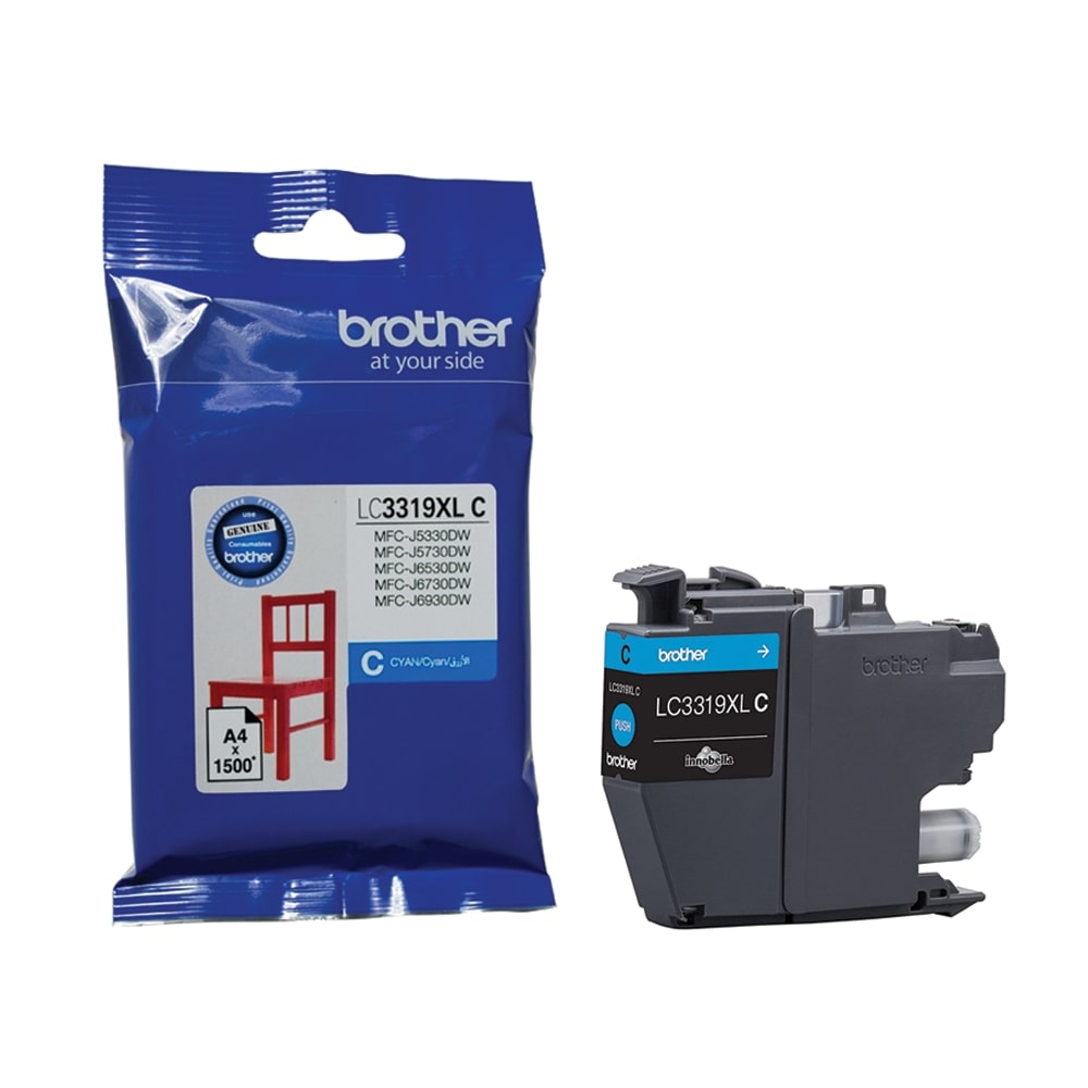Brother LC-3319 XL Cyan Ink Cartridge - High Yield for J5330DW Series 