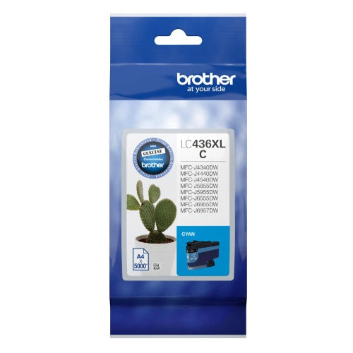 Genuine Brother LC436XLC High Yield Cyan Ink Cartridge 
