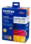 Brother LC-67 Ink Cartridge 3-Pack - Cyan, Magenta, Yellow