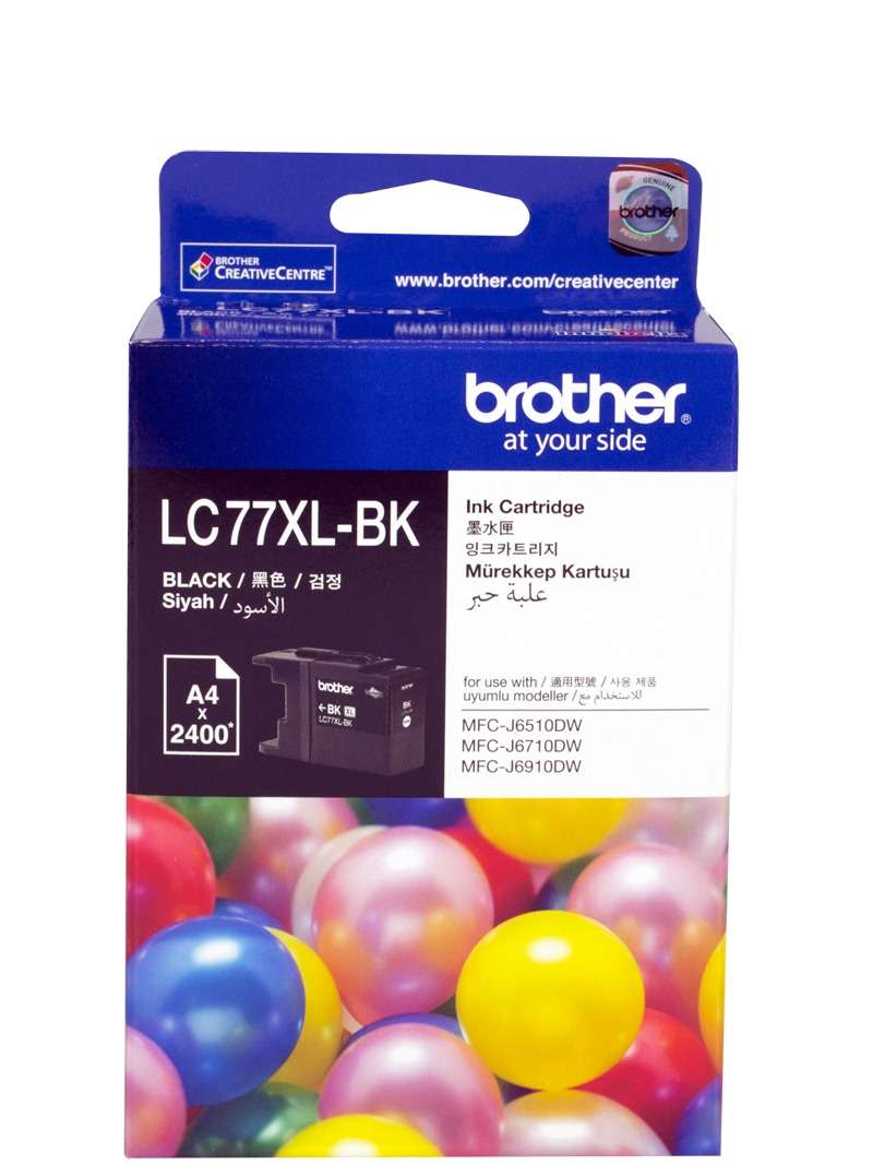 Brother LC-77XLBK Black Super High Yield Ink Cartridge - 2400 Pages 