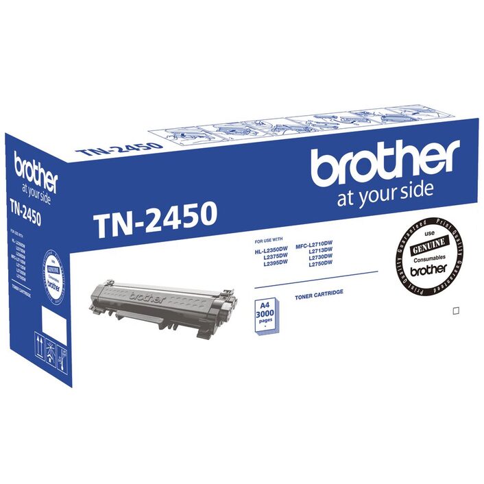 Brother TN2450 Black Toner Cartridge (3,000 Pages)