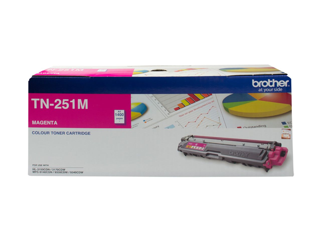 Brother TN-251 Magenta Toner Cartridge - High Yield