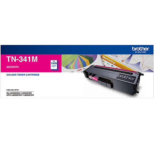 Brother TN-341M Colour Laser Toner-Standard Magenta, HL-L8250CDN/8350CDW MFC-L8600CDW/L8850CDW - 150 - TN-341M