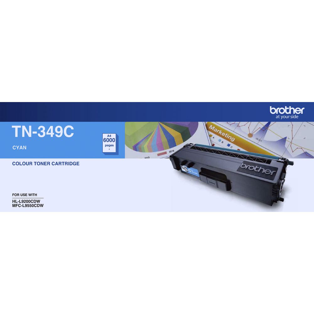 Brother TN-349C AYS *EXCLUSIVE TO B2B* Colour Laser Toner-Super High Yield Cyan- HL-L9200CDW MFC-L95 - TN-349C
