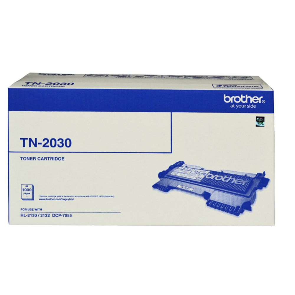 Brother TN-2030 Mono Laser Toner, HL-2130/2132/2135W, DCP-7055- up to 1,000 pages - TN-2030