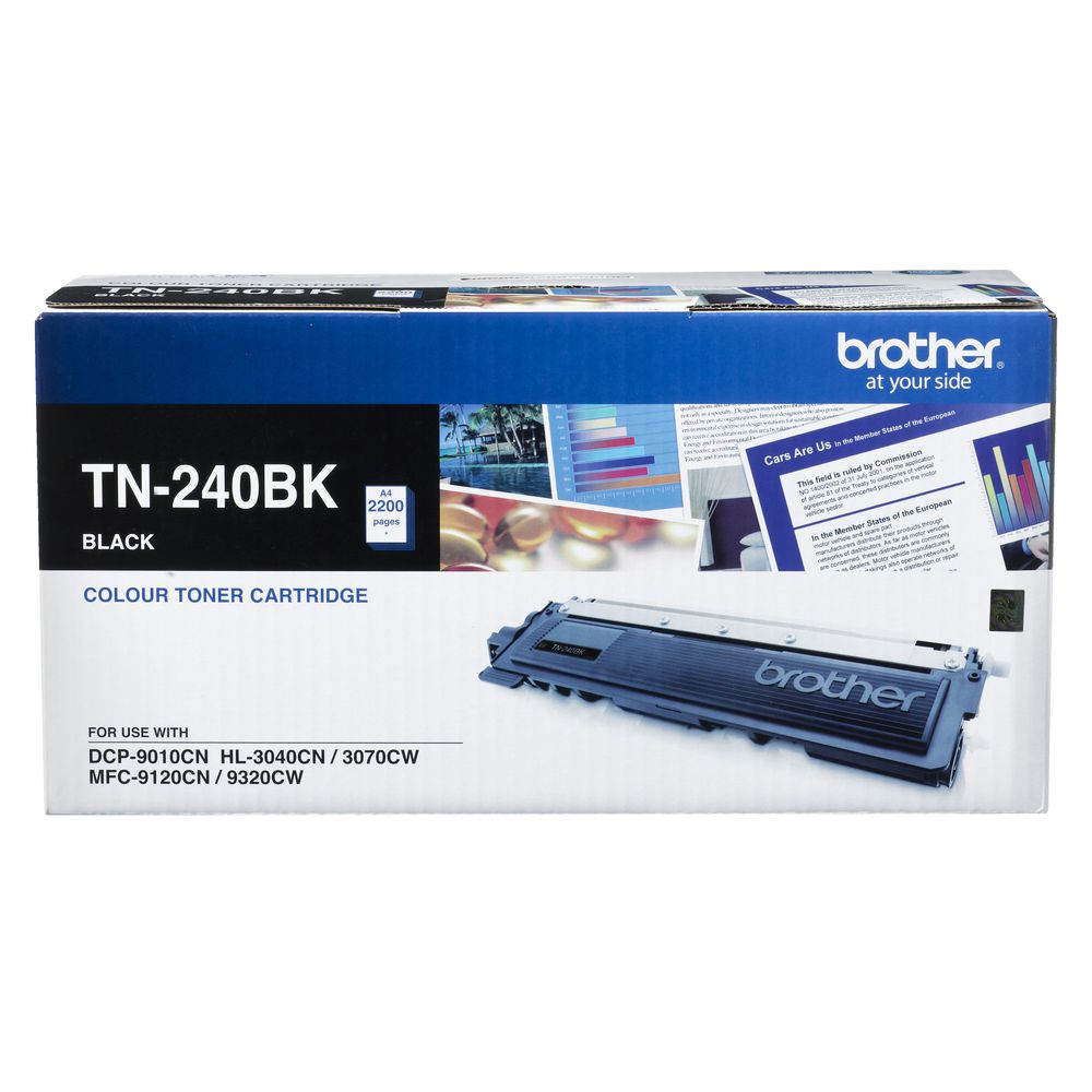 Brother TN-240BK COLOUR LASER TONER-BLACK TONER CARTRIDGE TO SUIT HL-3040CN/3045CN/3070CW/3075CW, DC - TN-240BK