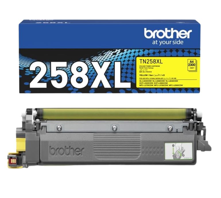 Brother TN-258XLY Yellow High Yield Toner Cartridge