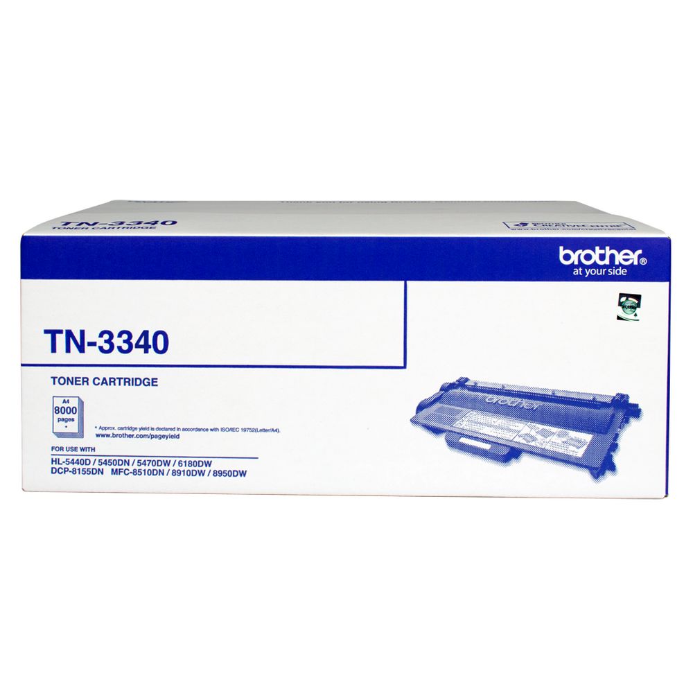 Brother TN-3340 Mono Laser toner - High yield - HL-5440D/5450DN/5470DW/6180DW & MFC-8510DN/8910DW/89 - TN-3340