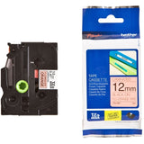 Brother 12MM Black On Fluoro Orange TZE Tape TZE-B31