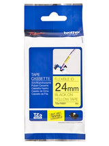 Brother 24MM Black Yellow Tape Flexible TZE Tape TZE-FX651
