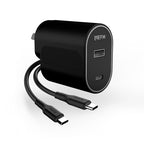 EFM 60W Dual Port Fast Wall Charger - Charge 2 Devices Quickly EFM