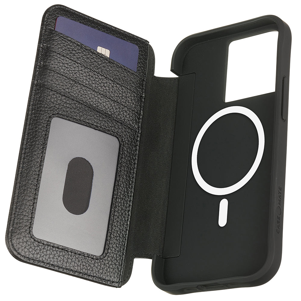 Genuine Leather Wallet Folio Phone Case | Card Slots & Stand CASE-MATE